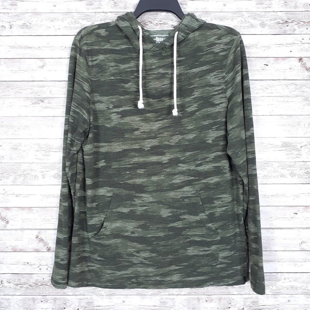 Urban Pipeline Lightweight Hoodie M Green Camo 501A